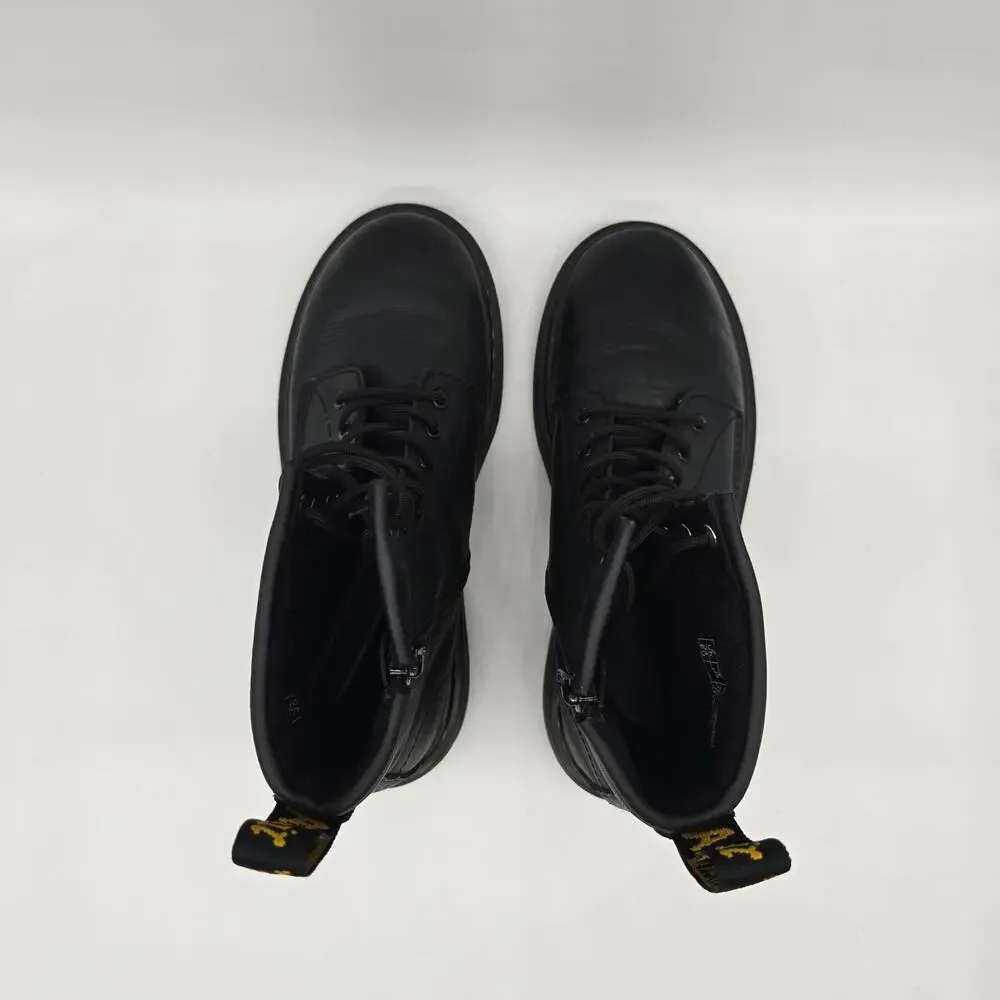 Dr. Martens Kids' Leather Combat Ankle Boots Outdoor Streetwear Black Size 3